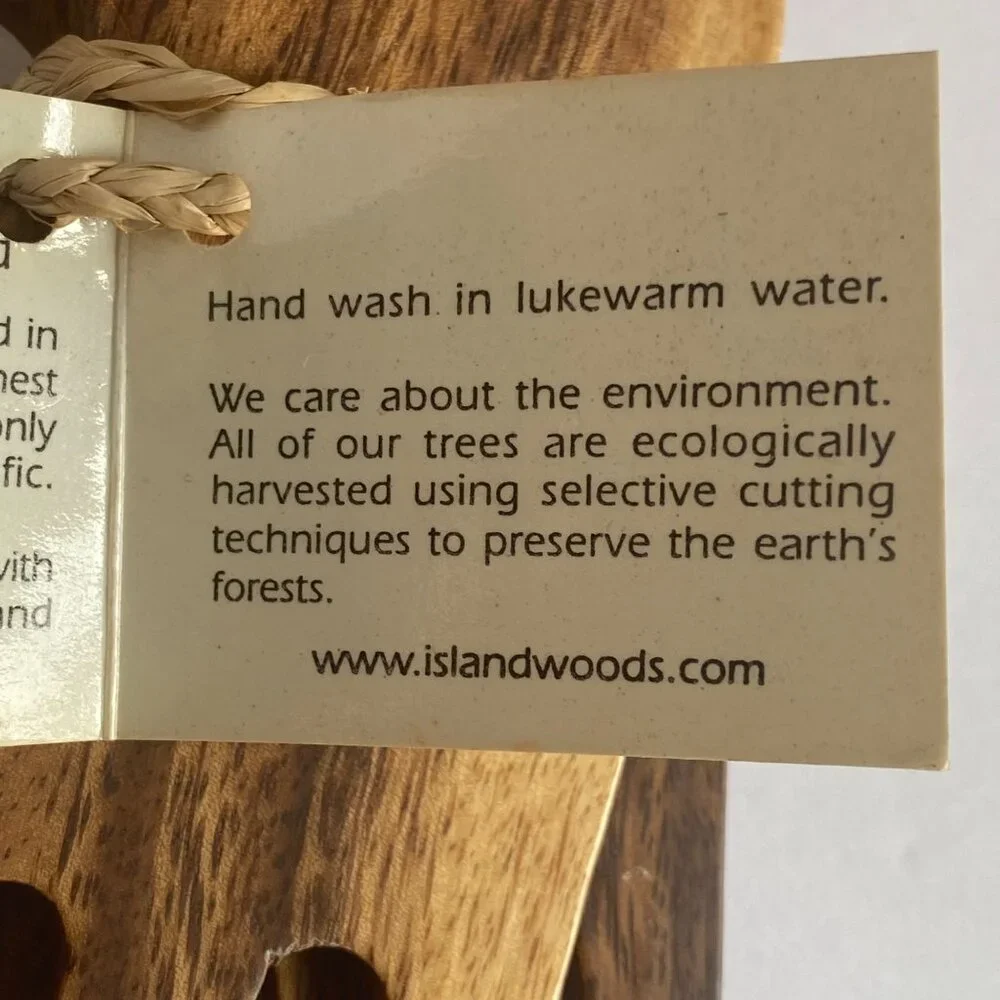 Island Woods Hardwoods of the South Pacific Hand-Carved Hardwood Salad Claws NEW